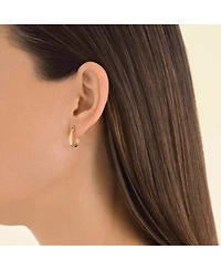 Rosefield Twisted Hoops In 14K Yellow Gold Plated Stainless Steel