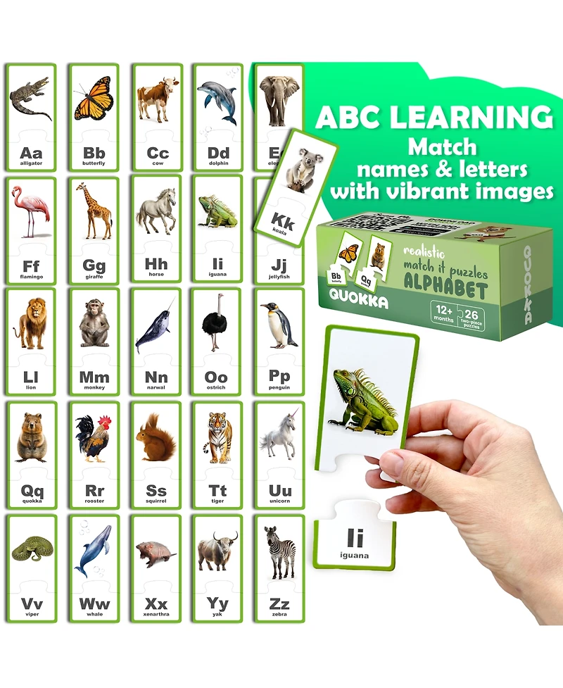 Quokka 5X Megaset Matching Puzzles for Toddlers 3-5 - Numbers, Animals, Opposites