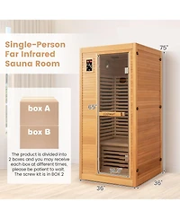 Skonyon New Model Single Person Far Infrared Wooden Sauna for Home