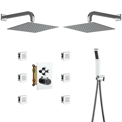 Casainc Single Handle 1-Spray Thermostatic 4-function Shower Faucet