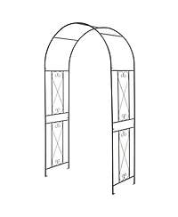 Givimo Garden Arch Arbor Trellis Patio Plant Stand Rack Archway-Black