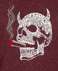 La Pop Art Men's 7 Deadly Sins Skull Premium Blend Word T-Shirt