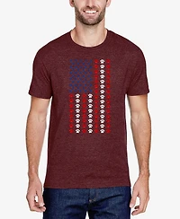 La Pop Art Men's Paws Flag Premium Blend Word T-Shirt