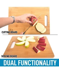 Bamboo Wooden Cutting Boards - Premium 3-Piece Set