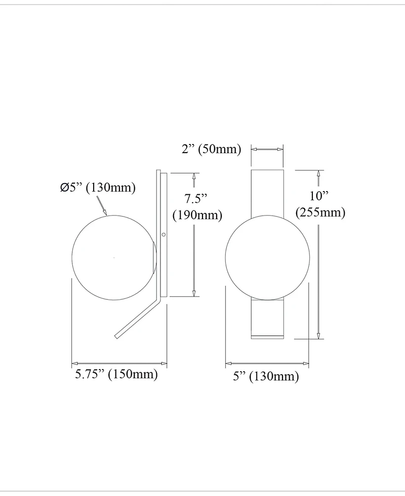 Dainolite 10" Glass, Metal Valemont Small Wall Sconce with Glass