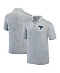 Tommy Bahama Men's Gray West Virginia Mountaineers Sport Palm Coast Palmera IslandZone Polo