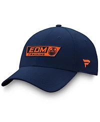 Fanatics Men's Navy Edmonton Oilers Authentic Pro Training Camp Practice Flex Hat