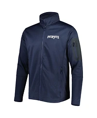 Dunbrooke Men's Heather Navy New England Patriots Freestyle Coated Tech Fleece Full-Zip Jacket
