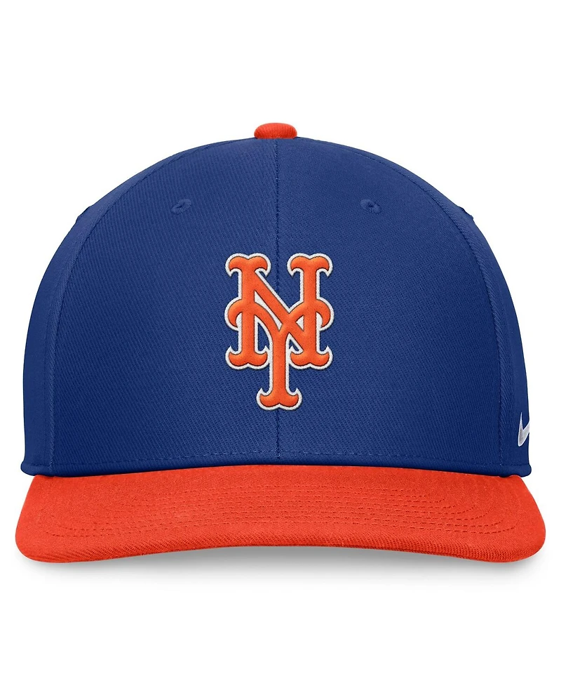 Nike Men's Royal/Orange New York Mets Evergreen Two-Tone Snapback Hat