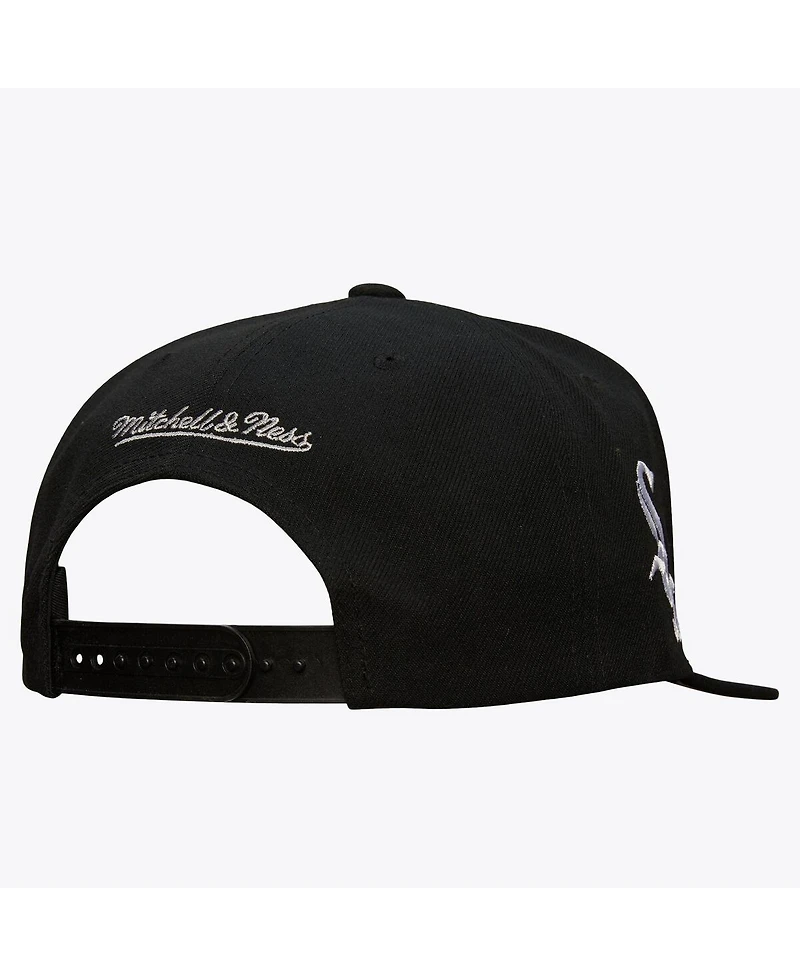 Mitchell & Ness Men's Black Chicago White Sox Team Tagged Snapback Hat