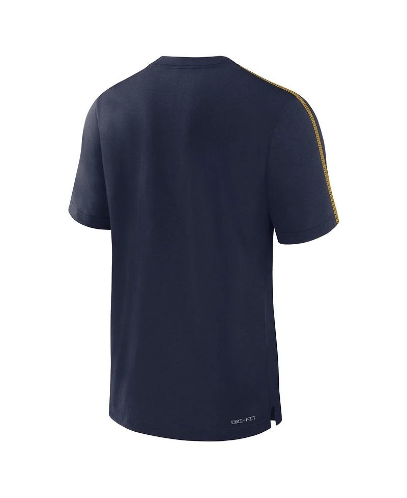 Jordan Men's Navy Michigan Wolverines 2024/25 Sideline Player Performance Tri-Blend T-Shirt