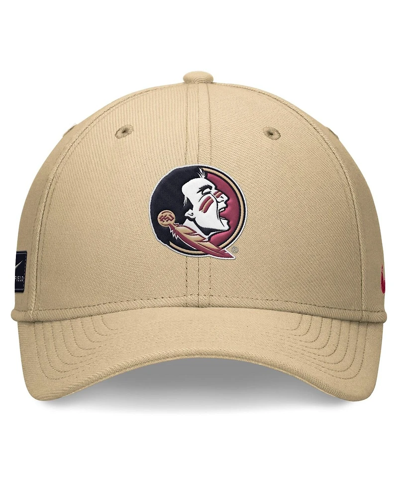 Nike Men's Gold Florida State Seminoles 2024 On-Field Swoosh Flex Hat