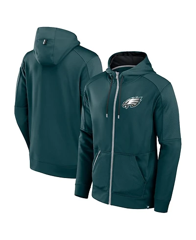 Fanatics Men's Green Philadelphia Eagles Defender Full-Zip Hoodie