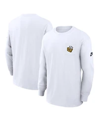 Nike Men's White Michigan Wolverines Legacy Max90 Pocket Long Sleeve T-Shirt