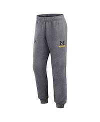 Jordan Men's Heather Gray Michigan Wolverines Primetime Club Fleece Jogger Pants