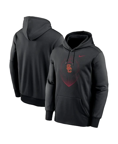 Nike Men's Black Usc Trojans Football Icon Performance Fleece Pullover Hoodie