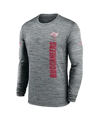 Nike Men's Gray Tampa Bay Buccaneers 2024 Sideline Velocity Performance Long Sleeve T-Shirt