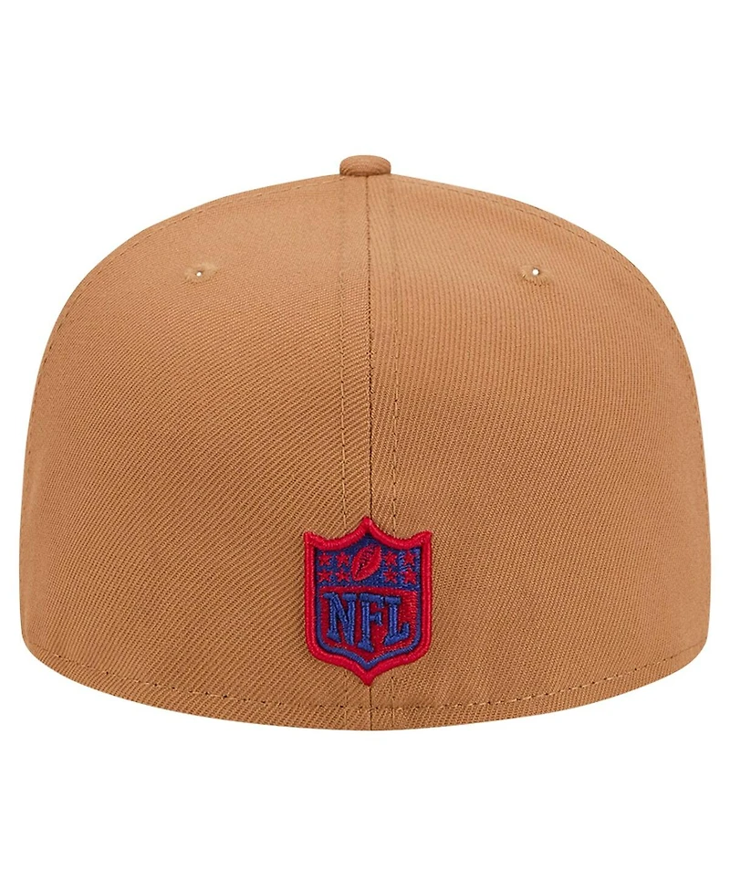 New Era Men's Tan York Giants Color Pack 59FIFTY Fitted Hat with Side Patch
