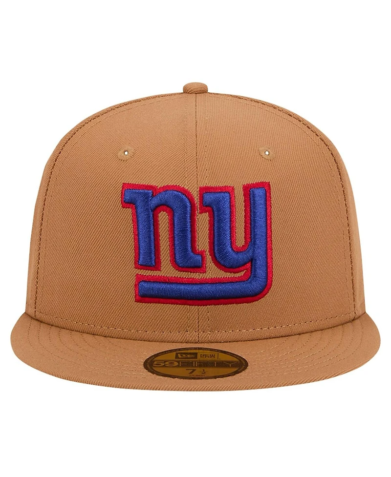 New Era Men's Tan York Giants Color Pack 59FIFTY Fitted Hat with Side Patch