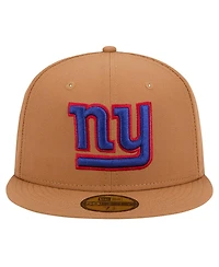 New Era Men's Tan York Giants Color Pack 59FIFTY Fitted Hat with Side Patch