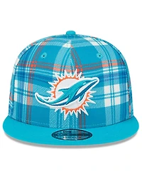 New Era Men's Aqua Miami Dolphins 2024 Sideline Statement 9FIFTY Snapback Hat