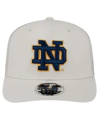 New Era Men's Stone Notre Dame Fighting Irish Canvas 9SEVENTY Stretch-Snap Hat