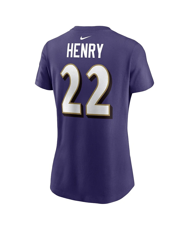 Nike Women's Derrick Henry Purple Baltimore Ravens Player Name Number T-Shirt