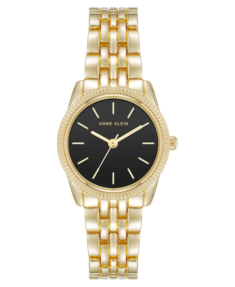 Anne Klein Women's Quartz Casual Coin Edge Gold-Tone Alloy Metal Watch
