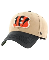 '47 Brand Men's Khaki/Black Cincinnati Bengals Dusted Sedgwick Mvp Adjustable Hat