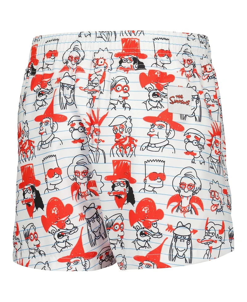 Freeze Max Big Boys and Girls White The Simpsons Bart School Doodles Shorts