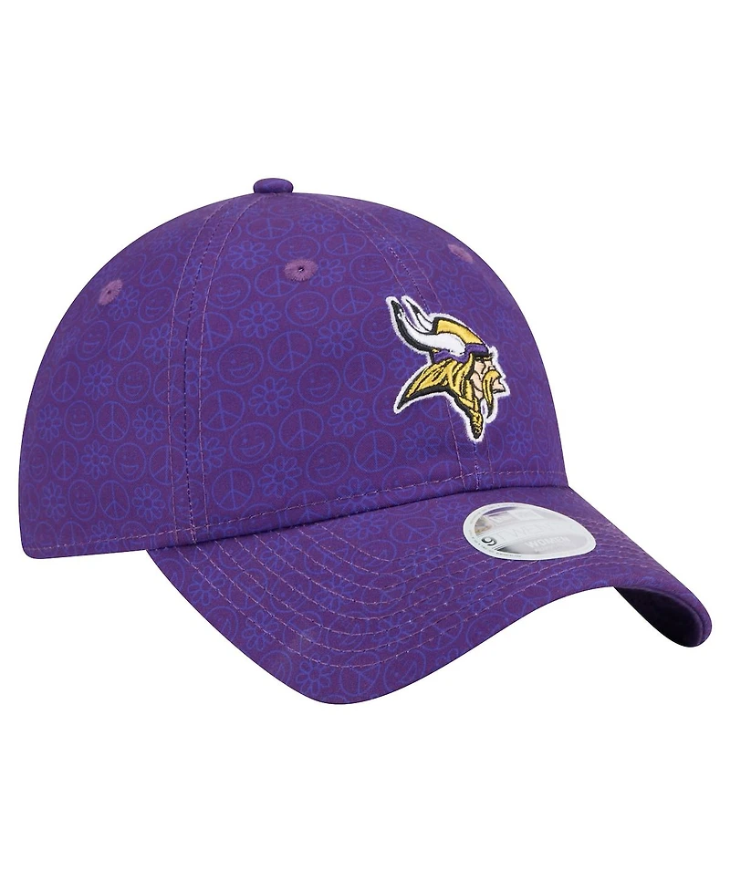 New Era Women's Purple Minnesota Vikings Smiley 9TWENTY Adjustable Hat