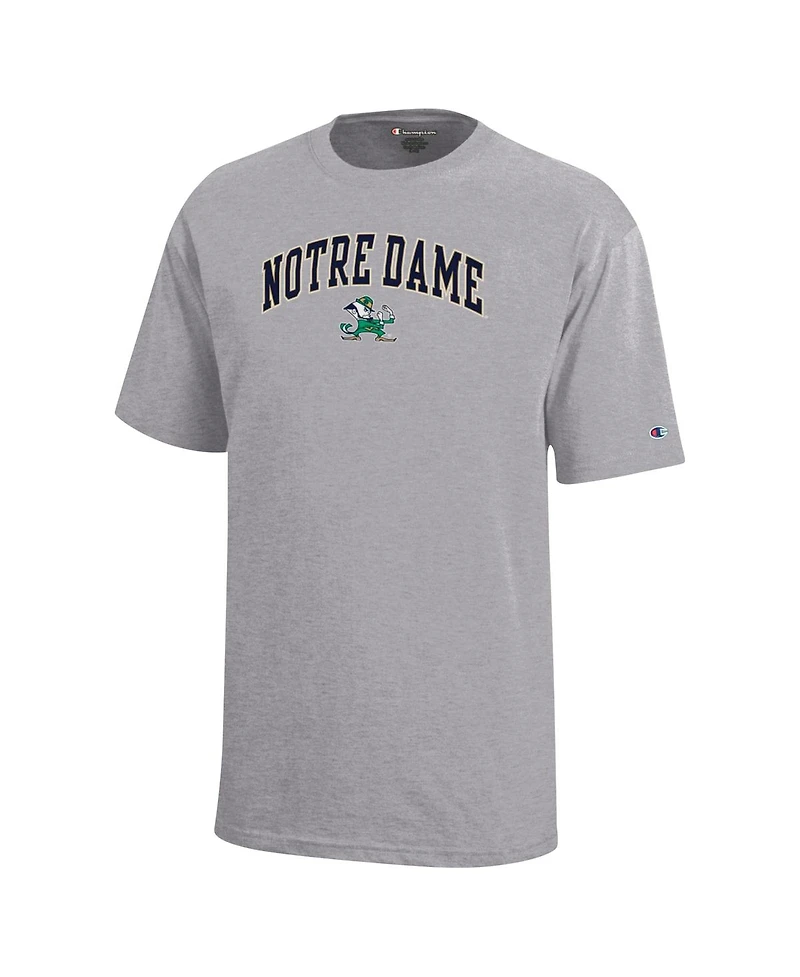 Champion Big Boys and Girls Notre Dame Fighting Irish Arch Over Logo T-Shirt