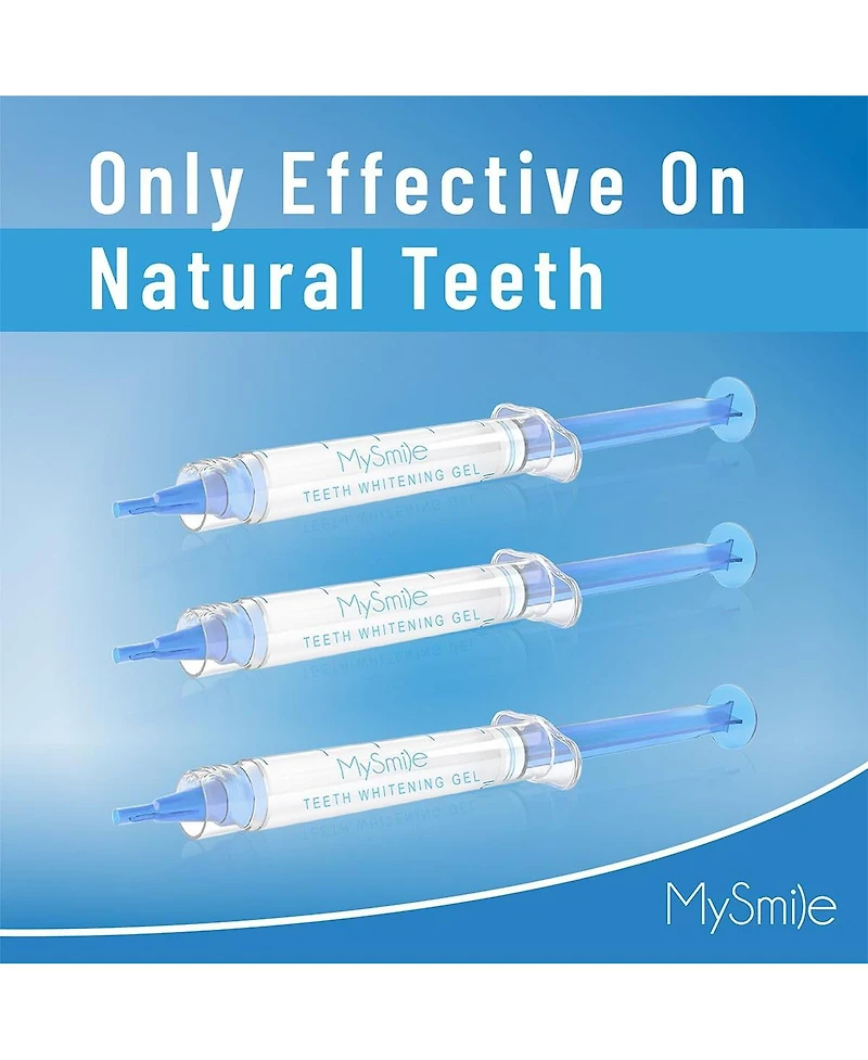 MySmile Teeth Whitening Kit with Led Light, 10 Min Non-Sensitive Fast Teeth Whitener with 3 Carbamide Peroxide Teeth Whitening Gel, Helps to Remove St
