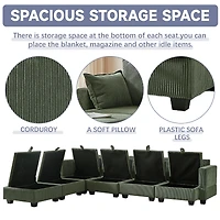 Streamdale Modular Sectional Sofa with Storage and Convertible Sleeper