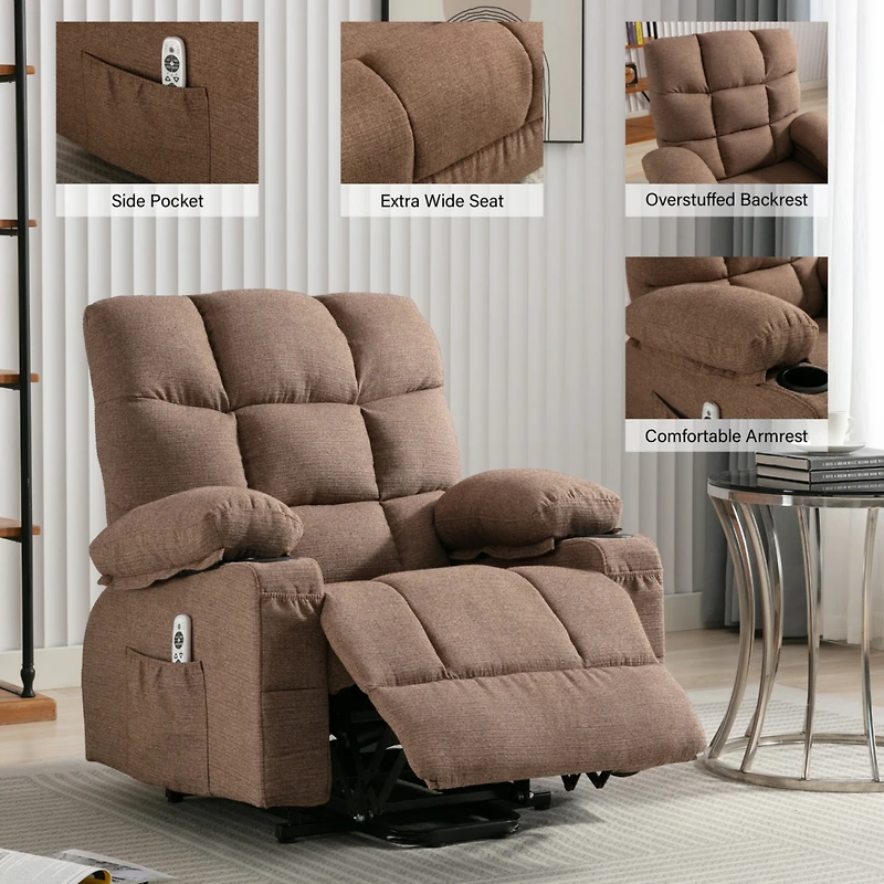 Massage & Power Lift Recliner for Elderly