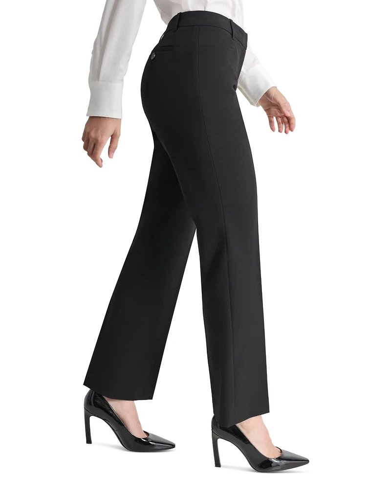 Dkny Petite Modern-Fit Mid-Rise Wide-Leg Pants