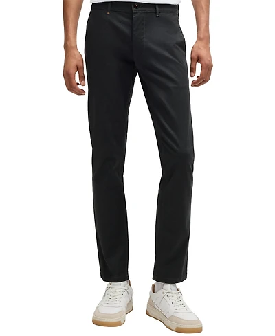 Boss by Hugo Boss Men's Slim-Fit Stretch-Cotton Trousers