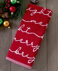 Skl Home Merry and Bright Jacquard Cotton 2-Pc Hand Towel Set, 16" x 25"