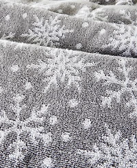 Skl Home Scattered Snowflakes Jacquard Cotton 2 Piece Hand Towel, 16" x 25"
