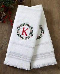 Skl Home Wreath Monogram Cotton Hand Towel, 16" x 26"