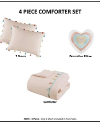 Intelligent Design Tessa Tassel 4-Pc. Comforter Set, Full/Queen