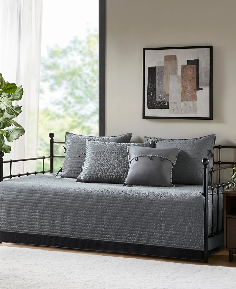Madison Park Ridge Herringbone 6-Pc. Quilt Set, Daybed