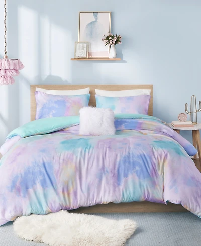Intelligent Design Cassiopeia Watercolor Tie Dye 4-Pc. Duvet Cover Set, King/California King
