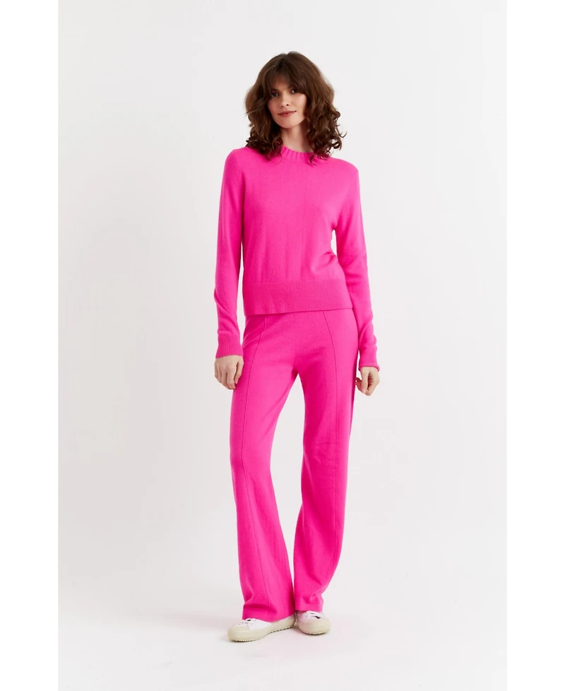 Chinti & Parker Women's Wool Cashmere Cropped Sporty Sweater