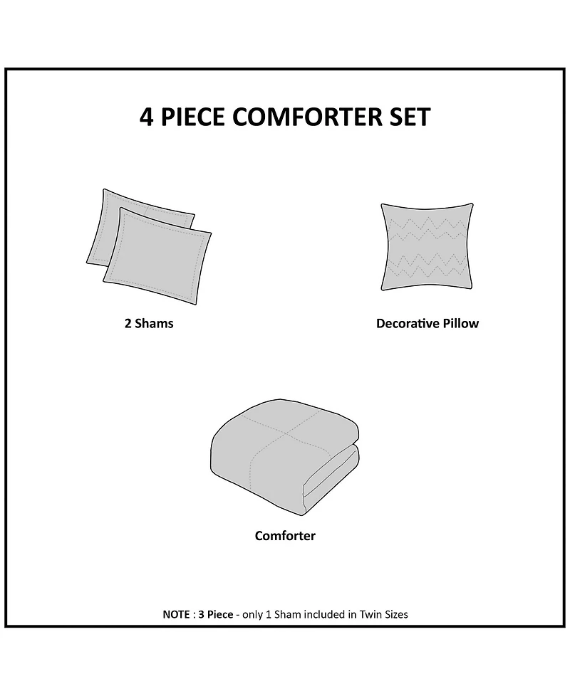 Intelligent Design Felicia Velvet 4-Pc. Comforter Set, King/California King