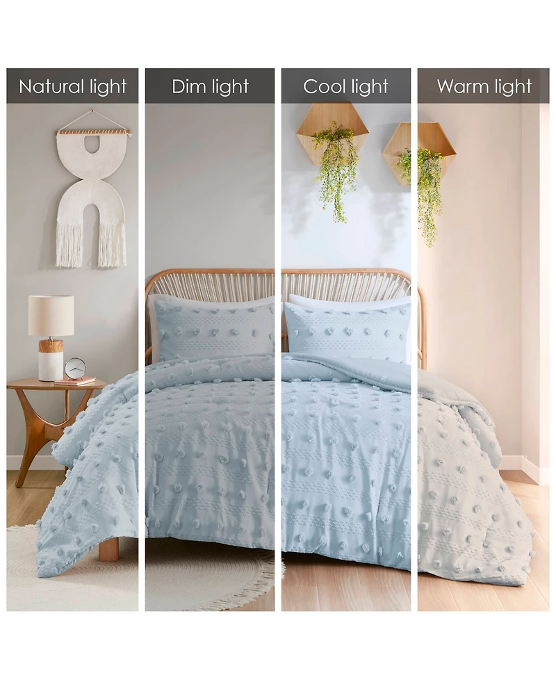 Intelligent Design Lucy Clip Jacquard 3-Piece Comforter Set, King/California King