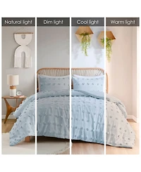 Intelligent Design Lucy Clip Jacquard 3-Piece Comforter Set, King/California King