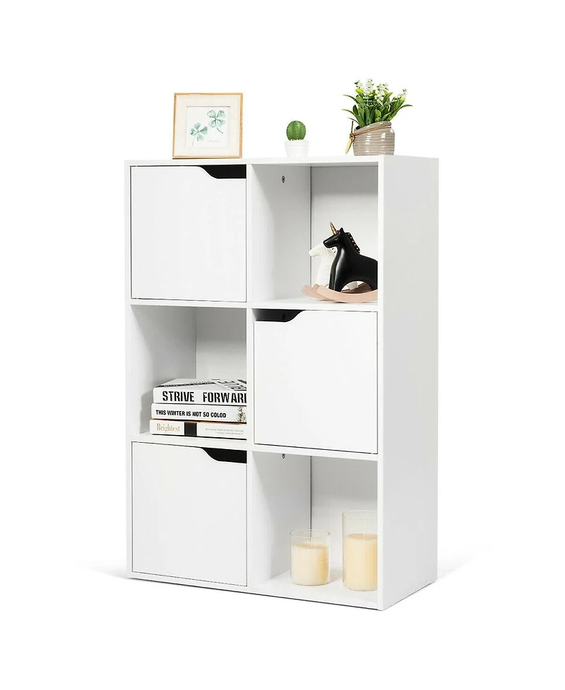 Sugift 6 Cubes Wood Storage Shelves Organization