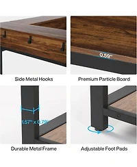 Tribesigns Large Computer Desk with Monitor Shelf for Writing Study, 70.9 inches Corner Table with Cpu Stand and Headphone Hooks for Home Office Works