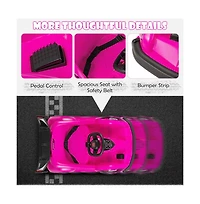 Vebreda 6V Kids Ride On Go Cart with Remote Control and Safety Belt-Pink